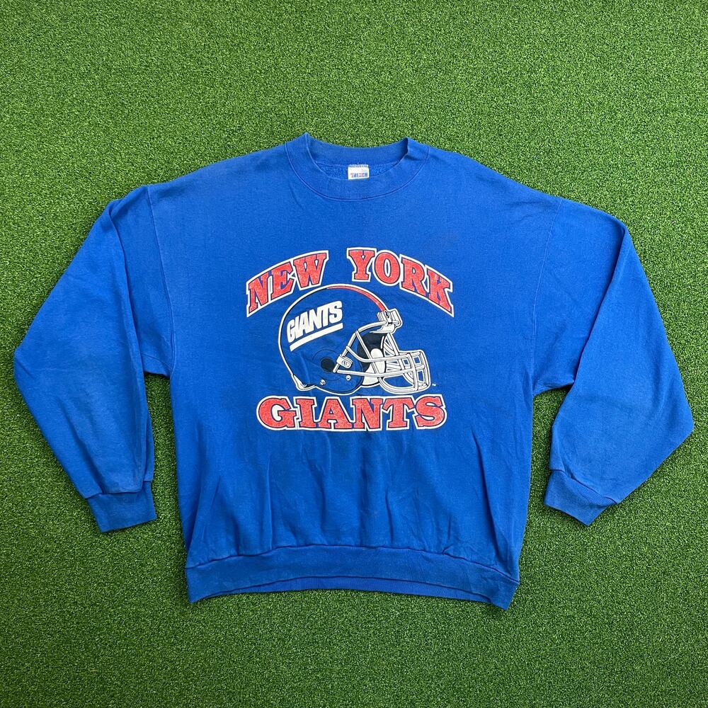 Vintage 90s Trench NFL Football New York Giants Graphic Crewneck Sweaters Sz XL
